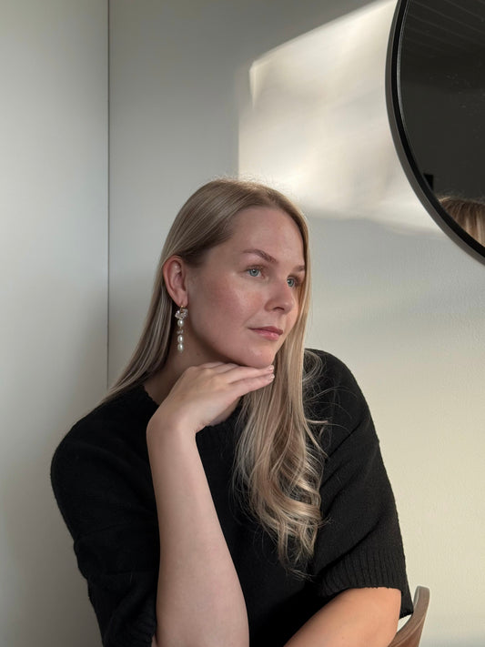 Alva-helmikorvakorut