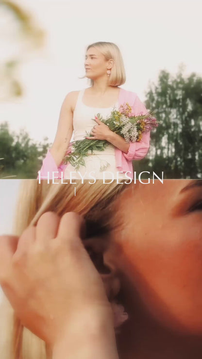 Silvia -helmikorvakorut